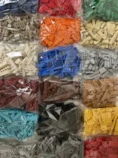 LEGO lot by color,  bulk bricks and pieces, 100 pieces per lot, various sizes