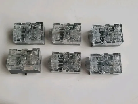 LEGO Light Brick 2x3 Orange LED Lot Of 6 Tested Working 