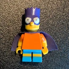 LEGO The Simpsons Bartman Bart Simpson Minifigure w/ Blue Cape Age 5+