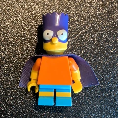 LEGO The Simpsons Bartman Bart Simpson Minifigure w/ Blue Cape Age 5+