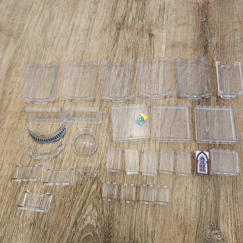 Lego Trans Clear 29 Pc Lot Windscreen Wall Panels Cylinder Canopy Windows