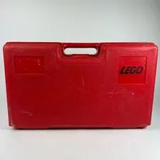 Vintage LEGO Storage Case Red 80's Carrying Case Box Bin