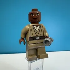 LEGO Star Wars Mace Windu Minifigure Large Eyes Clone Wars sw0220 7868 8019 2S