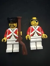 Vintage LEGO Imperial Guard Officer Soldier Minifigure Lot Pirates Redcoat w/Hat