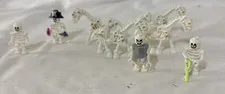 Lego Skeleton & Skeletal Horses Lot Of 8 Glow In The Dark  Minifigures Pirate
