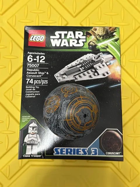 LEGO Star Wars 75007 Republic Assault Ship & Planet Coruscant S3 74 pcs