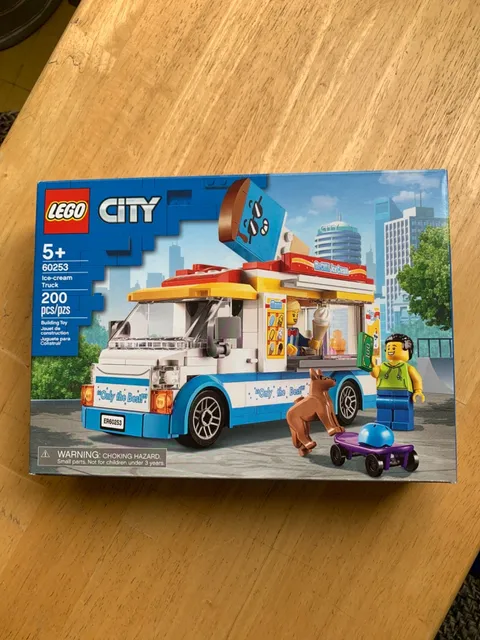 LEGO 60253 Ice-Cream Truck Set - 200 Pieces, 2 Minifigures, Age 5+, New in Box
