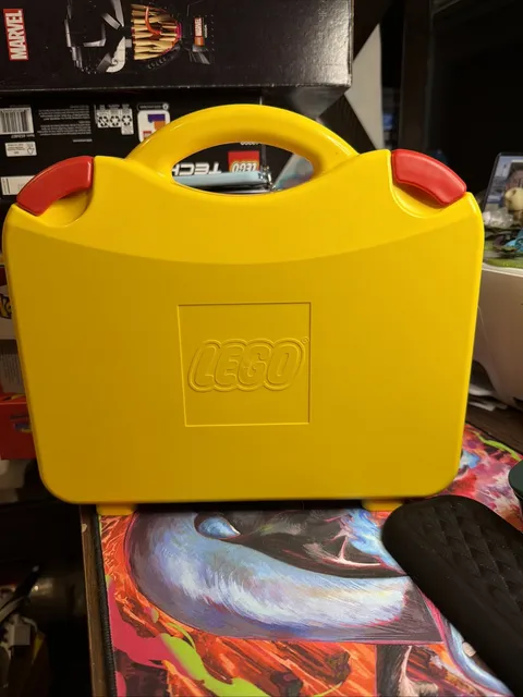 Yellow Lego Carrying Case With 4 Moveable Dividers