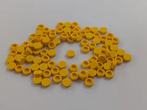 Lego x100 New Bright Light Orange Tiles Flat Smooth Round 1 x 1 Pieces # 98138