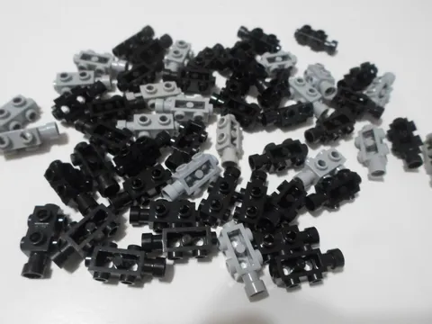 27x LEGO, Modified 1 x 2 x 2/3 w Studs on Sides & Extended Stud Receptacle #4595