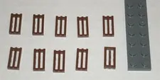 LEGO NEW 1x2 Reddish Brown Tile Grille (10x) 4224243 Brick 2412