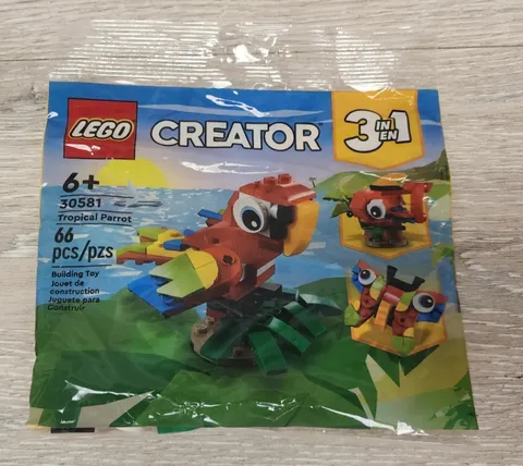 Lego Creator 3 In 1 Tropical Parrot 30581 100% Complete Set Brand New Sealed