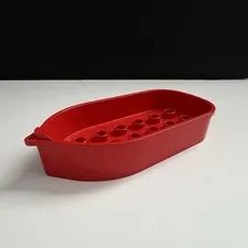 Vtg Lego Duplo Red Boat 12 Studs 2x6 Canoe Dingy Ship dupboat01 534 086 1978