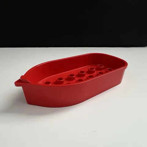 Vtg Lego Duplo Red Boat 12 Studs 2x6 Canoe Dingy Ship dupboat01 534 086 1978