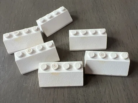 LEGO 3037 White Slope 45 2 x 4 - 6 Pieces