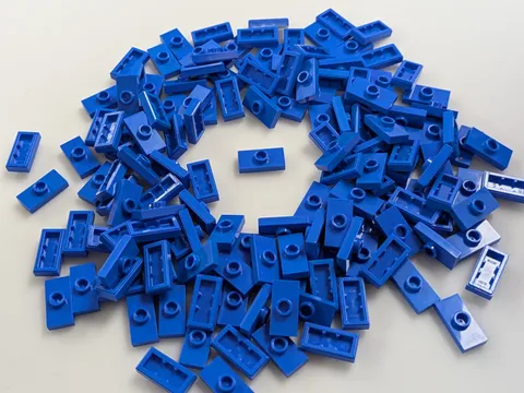 Lego x150 Blue Plate 1 Stud Jumper 1 x 2 # 15573 Bulk Lot