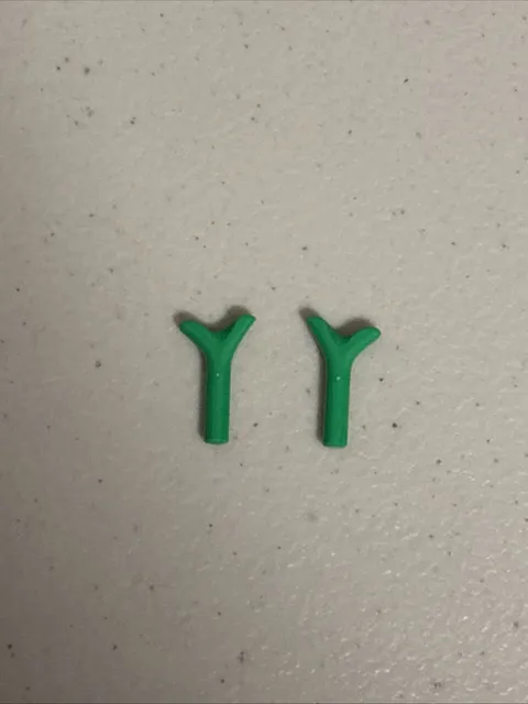 LEGO Green Carrot Top x2 Part #33183 Used