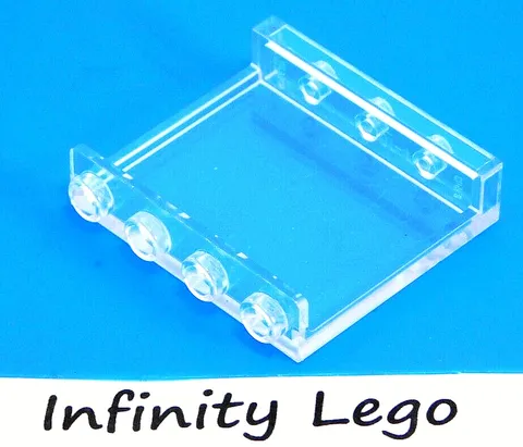 8 LEGO Transparent / Clear Wall Panel 1x4x3 with Side Supports (35323 60581)
