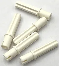 Lego 5 New White Technic Axles 2L with Pin without Friction Ridges Parts