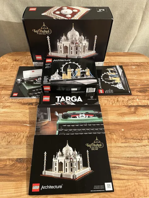 LEGO Taj Mahal & London BOXES ONLY & Variety of Manuals-Targa Turbo, Typewriter