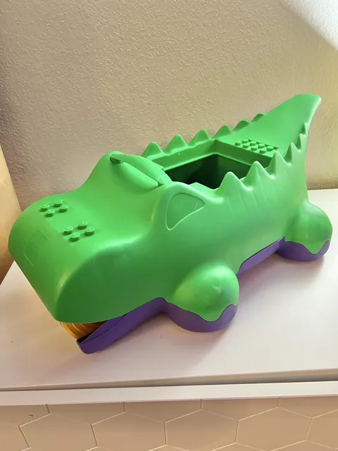 Lego Duplo Block-O-Dile Vacuum Sweeper Storage Crocodile Alligator 2004