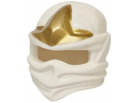 LEGO® Part 98133pb01 - Headgear Ninjago Wrap Gold 3 Point Emblem - Zane
