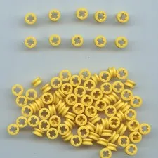 LEGO x 100 Yellow Technic Bush 1/2 Smooth bushing