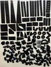 LEGO Lot 139 Black Pieces Bricks Plates