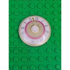 LEGO 4x4 Inverted Dish Clock With Roman Numerals