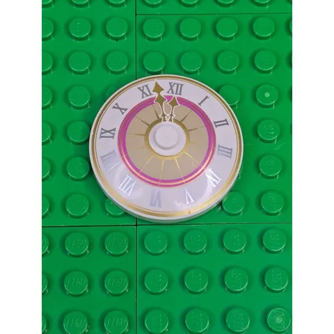 LEGO 4x4 Inverted Dish Clock With Roman Numerals