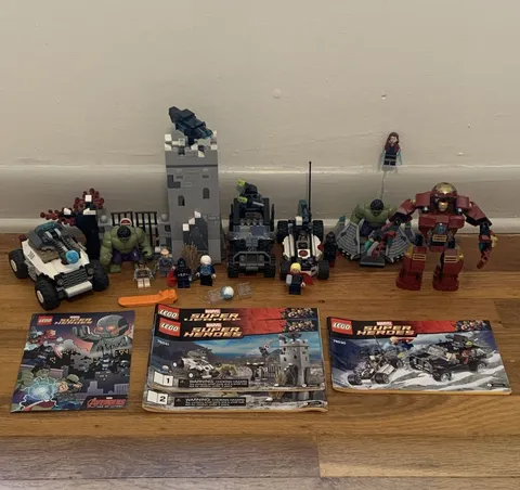 LEGO Marvel Avengers: Age of Ultron Lot w/ Instructions 76041 76030 76031
