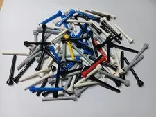 LEGO BULK LOT OF 90 ANTENNA BAR 1X4 #3957 BLACK GRAY WHITE BLUE