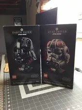 LEGO Darth Vader Helmet (75304) & At-At Driver (75429) 100% Complete