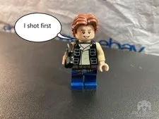 LEGO Star Wars Han Solo Minifigure, Minifig, Figure ID: SW0771, Harrison Ford A5
