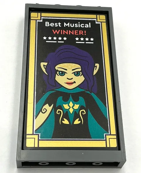 Lego New Glass for Window 1 x 4 x 6 Panel Theater Poster Best Musical WINNER