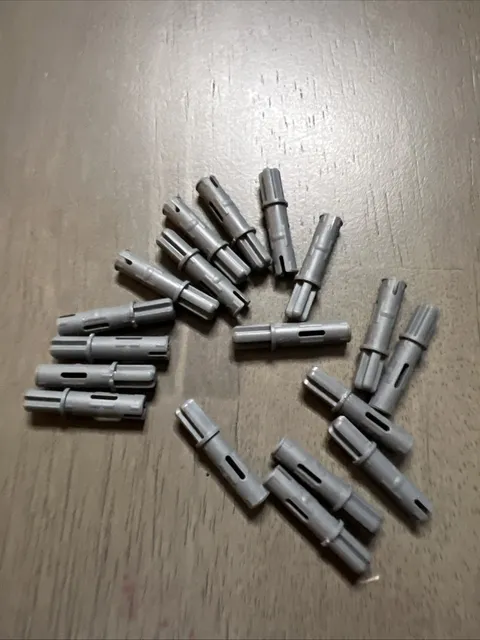 LEGO 11214 Dark Bluish Gray Technic Axle 1L with Pin 2L with Friction Ridges x18