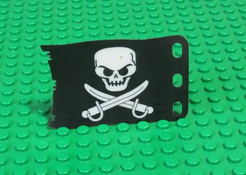 LEGO Pirates of the Caribbean White Skull and Crossed Cutlasses Flag
