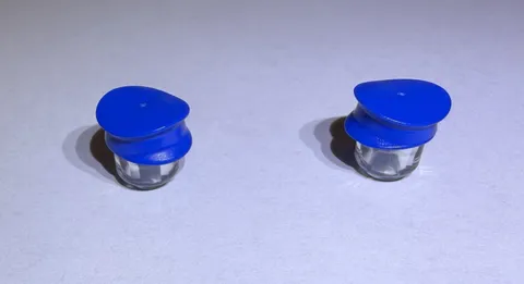 Lego Lot Of 2 Bright Blue Caps Cap Hat Police Captain New City 