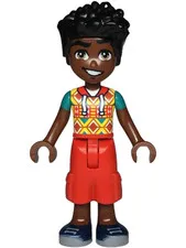 Friends Zac - Yellow Top with Geometric Shapes, Red Cropped Trousers - Used LEGO