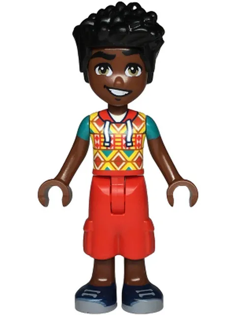 Friends Zac - Yellow Top with Geometric Shapes, Red Cropped Trousers - Used LEGO