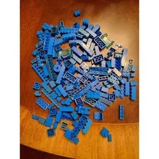 LEGO Blue Bulk Bricks and Parts 1/2 pound bag of Mixed Assorted Specialty Pieces