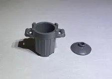 Lego Dark Stone Grey Dustbin Dust Bin Trash Can New Lid City
