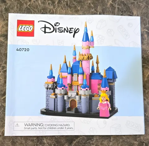 LEGO Disney Mini Castle 40720 Illustrated English Instruction Manual Booklet