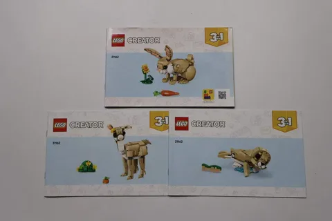 LEGO® 31162 Creator 3 In 1 Cute Bunny Instruction Manuals Only!