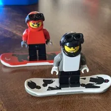Snowboarder #4 + #5 3585 Gravity Games Snowboard LEGO Minifigure Lot gg008 gg009