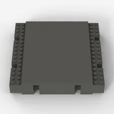 LEGO ® baseplate, raised: 2617 - old dark grey - used