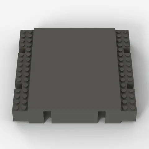 LEGO ® baseplate, raised: 2617 - old dark grey - used