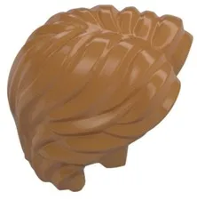 Lego NEW Police MINIFIG HAIR Medium Nougat Short Wavy Center Wig Part 26139 D8