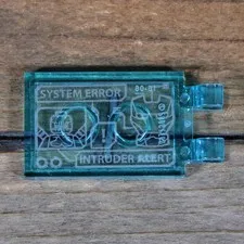 LEGO Iron Man Modified 2 x 3 w/ 2 Clips SYSTEM ERROR Intruder Alert 30350bpb094