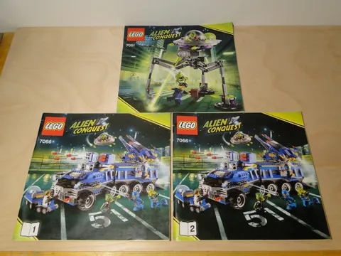 LEGO Alien Conquest Replacement Manuals Instructions 7051 & 7066 Book 1 & 2